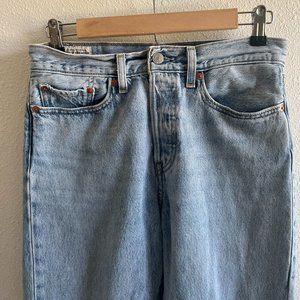 Levi's Premium 501 Wedgie Straight Jeans Size 27 Light Wash